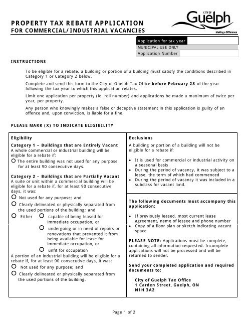 property-tax-rebate-application-city-of-guelph