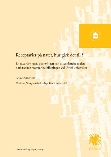 Receptarier pÃ¥ nÃ¤tet, hur gick det till? - DiVA