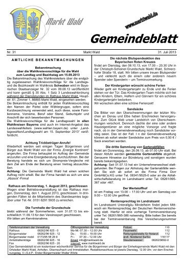 Download (PDF - 237 KB) - Marktgemeinde Markt Wald