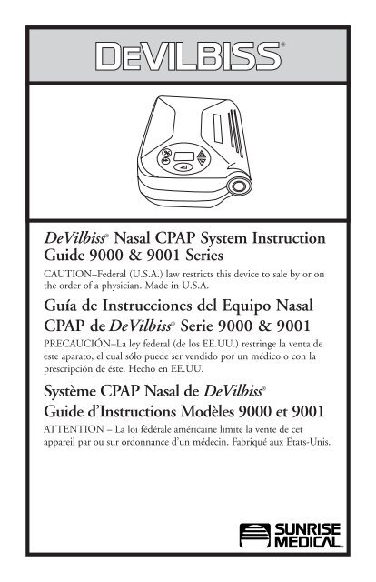 DeVilbissÂ® Nasal CPAP System Instruction Guide 9000 & 9001 ...