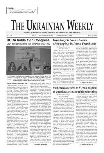 UCCA holds 19th Congress - The Ukrainian Weekly