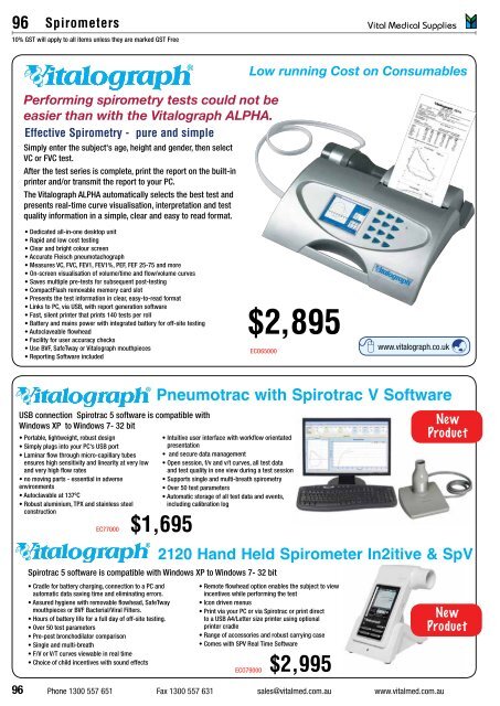 Spirometry - Vital Medical Supplies