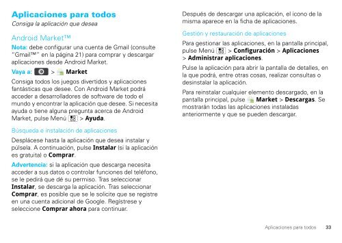 Motorola Defy Manual de Usuario - Claro