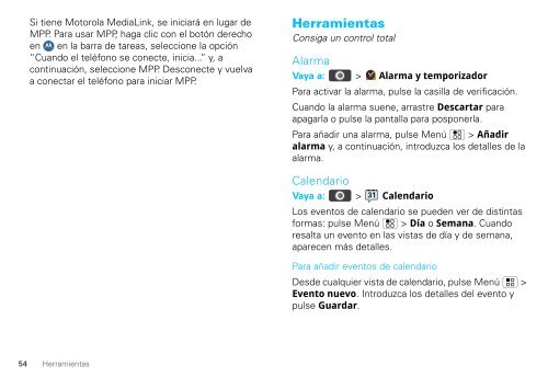 Motorola Defy Manual de Usuario - Claro