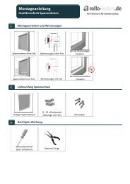 Montageanleitung Insektenschutztür - rollo-laden