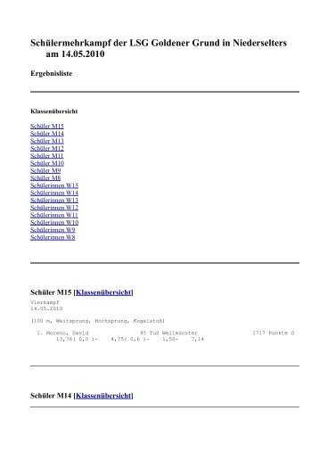 Schülermehrkampf der LSG Goldener Grund in Niederselters am ...
