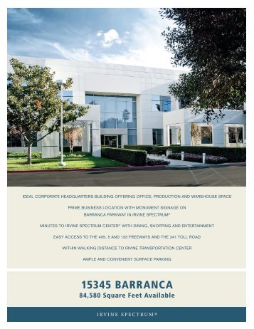 15345 Barranca Brochure - IrvineCompanyOffice.com