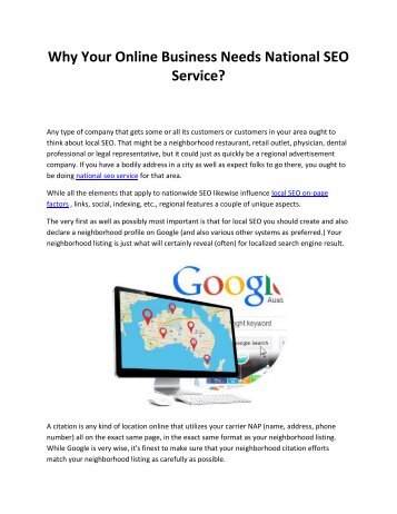 Why Your Online Business Needs National SEO Service?
