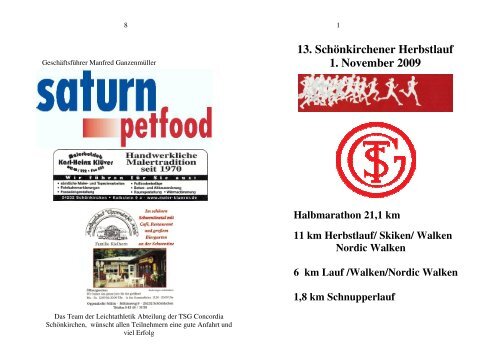 Flyer 2009 DIN A5 Format - TSG Concordia Schönkirchen