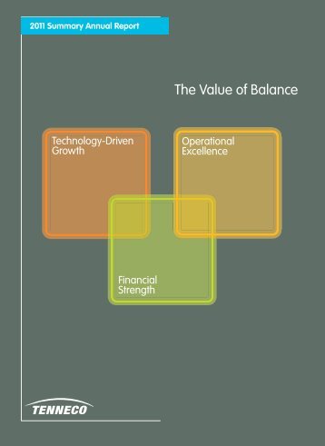 The Value of Balance - Tenneco Inc.