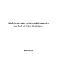 Statistische Auswertung von SachverstÃ¤ndigengutachten Ã¼ber ...