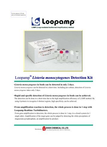 Loopamp Listeria monocytogenes Detection Kit ... - Mast Diagnostica