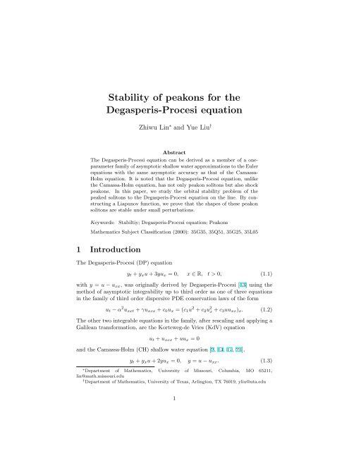 Stability of Peakons for the Degasperis-Procesi Equation