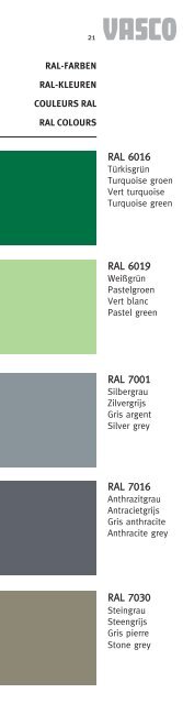 Farbkarte Kleurenkaart Carte de couleurs Colour chart