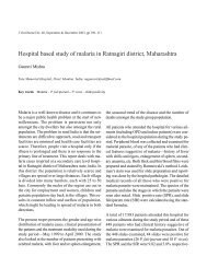 Hospital based study of malaria in Ratnagiri district, Maharashtra