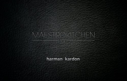 HK MaestroKitchen 100 OM v5.indd 1 12/04/11 14 ... - Verburg Audio