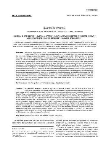 Antropometría como predictor de diabetes gestacional Antropometría como predictor de diabetes gestacional