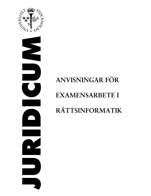 Anvisningar fÃ¶r examensarbete - Juridicum