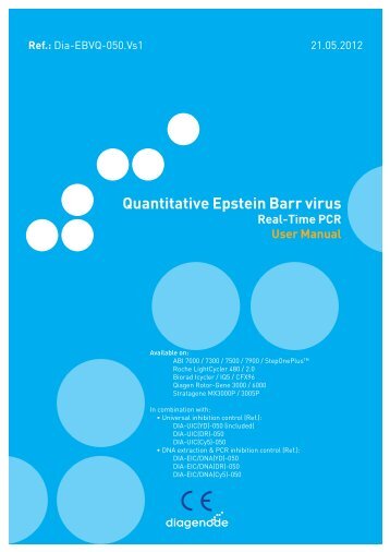 Quantitative Epstein Barr virus - Diagenode Diagnostics