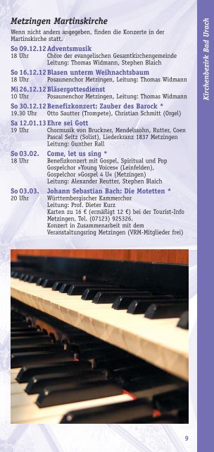 KONZERTKALENDER 2013 - Kirchenmusik-Online.de