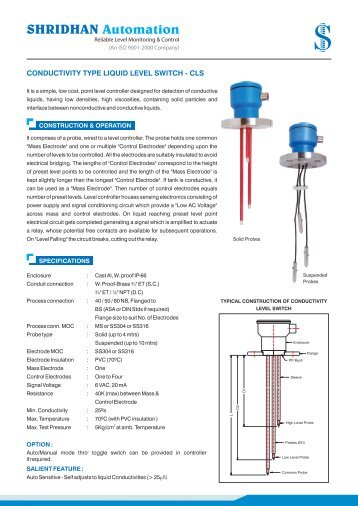 conductivity type liquid level switch - cls - imghost.indiamart ...