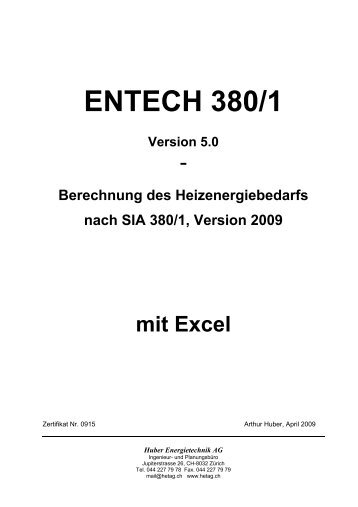 ENTECH 380/1 Version 5.0 - Huber Energietechnik AG