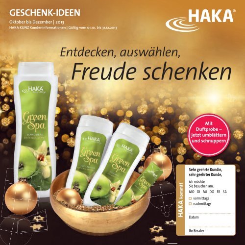 Freude schenken - HAKA Kunz