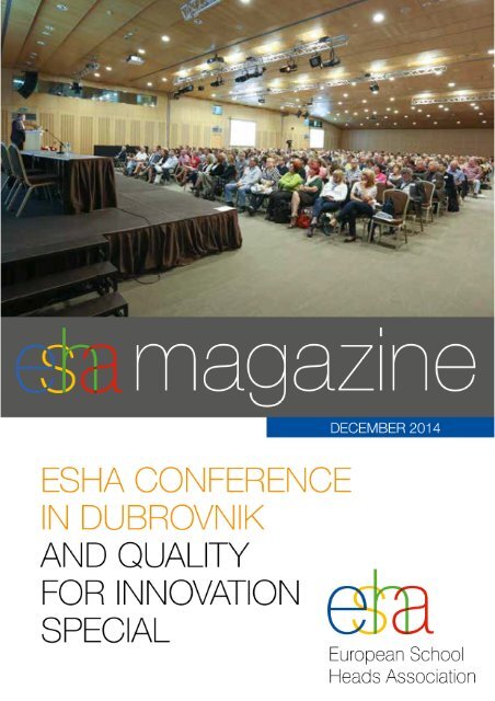 An approach to excellence models in education (MT Group) - ESHA MAGAZINE December 2014