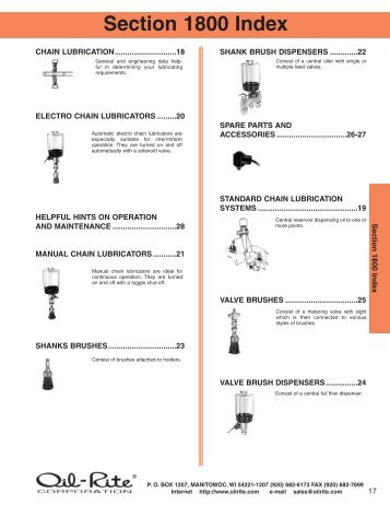 Chain Lubricators