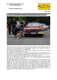 Vorbericht Oldtimer-Treffen und -Ausfahrt - MSC Eppelborn