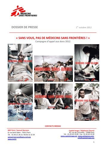 dossier de presse - MÃ©decins Sans FrontiÃ¨res