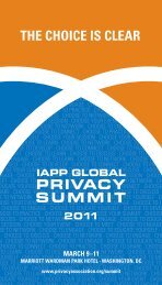 THE CHOICE IS CLEAR - International Association of Privacy ...