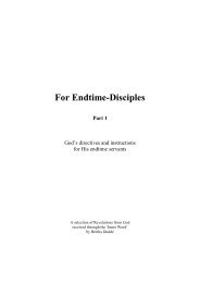 For Endtime-Disciples Part 1 - Bertha Dudde