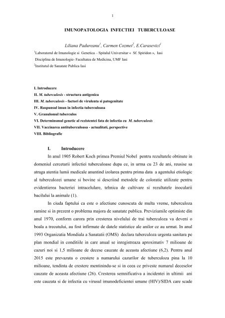 IMUNOPATOLOGIA INFECTIEI ... - Cursuri Medicina