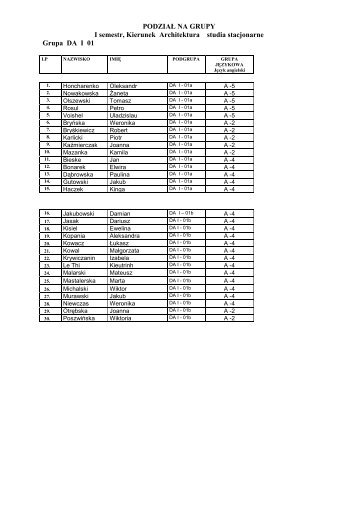 Lista studentÃ³w