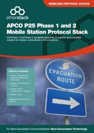 APCO P25 Phase 1 and 2 Mobile Station Protocol Stack - Etherstack