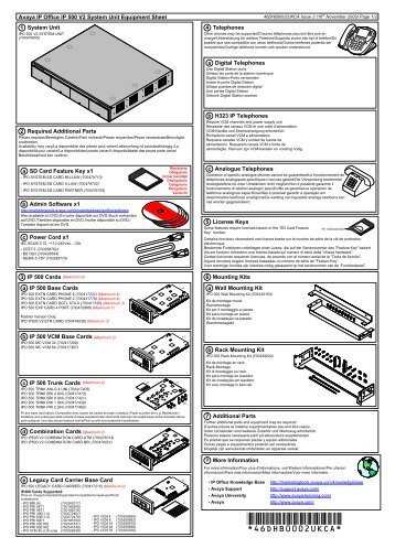 Visio-IP500 V2 System Unit Instruction Sheet - Issue 2.vsd - Digitcom