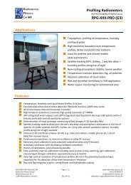 on Profiling Radiometers - Radiometer Physics Gmbh