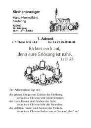 Kirchenanzeiger 1. Advent - Pfarrei MARIA HIMMELFAHRT Kaufering