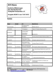 SVV-News - SaarlÃ¤ndischer Volleyballverband eV