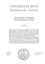 UNIVERSIT . . AT BONN Physikalisches Institut - UniversitÃ¤t Bonn
