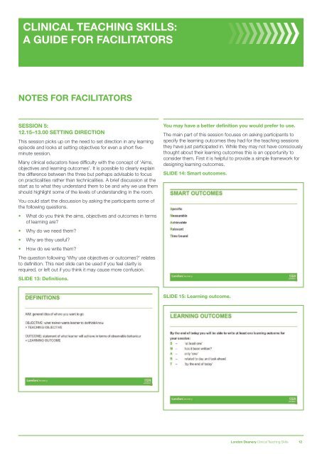 A GuIdE for fACILITATorS - Faculty Development - London Deanery