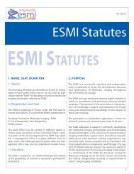 ESMI StatutES - European Society for Molecular Imaging (ESMI)