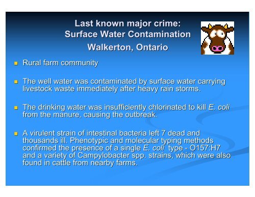 Molecular Approach to Identify Source of Fecal Contamination EPA ...