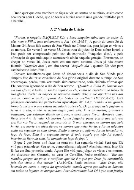 A Segunda Vinda de Cristo - Revista CristÃ£ Ãltima Chamada.