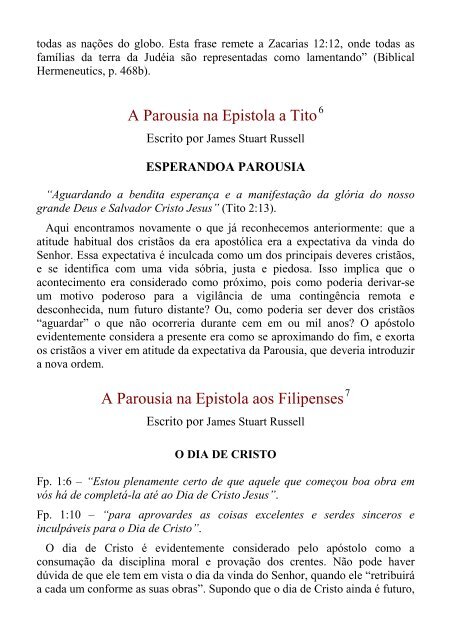 A Segunda Vinda de Cristo - Revista CristÃ£ Ãltima Chamada.