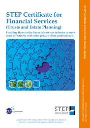 STEP Certificate for Financial Services