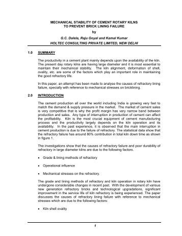 Mechanical Stability of Cement Rotary Kilns to Prevent Brick ... - Holtec