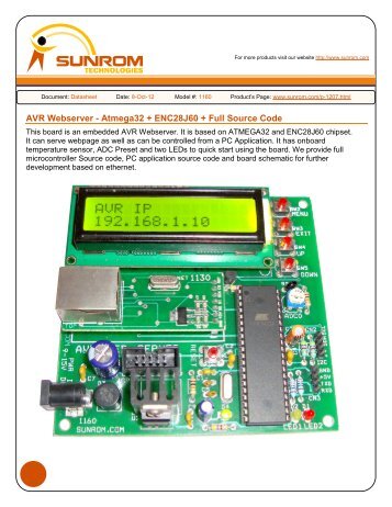 AVR Webserver - Atmega32 + ENC28J60 + Full Source Code