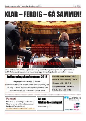 Les i konferanseavisen her - Bydel GrÃ¼nerlÃ¸kka
